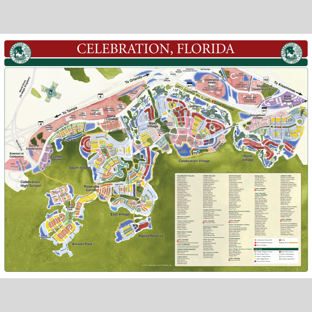 Celebration FL Map The Bones - Celebration FL Map 